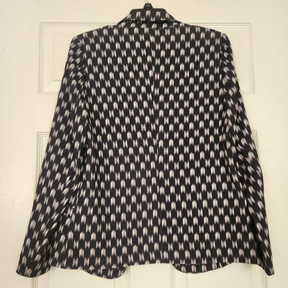 H & M women's cardigan New w/Tag Dark blue/White size 8 open front long sleeves - Picture 5 of 6